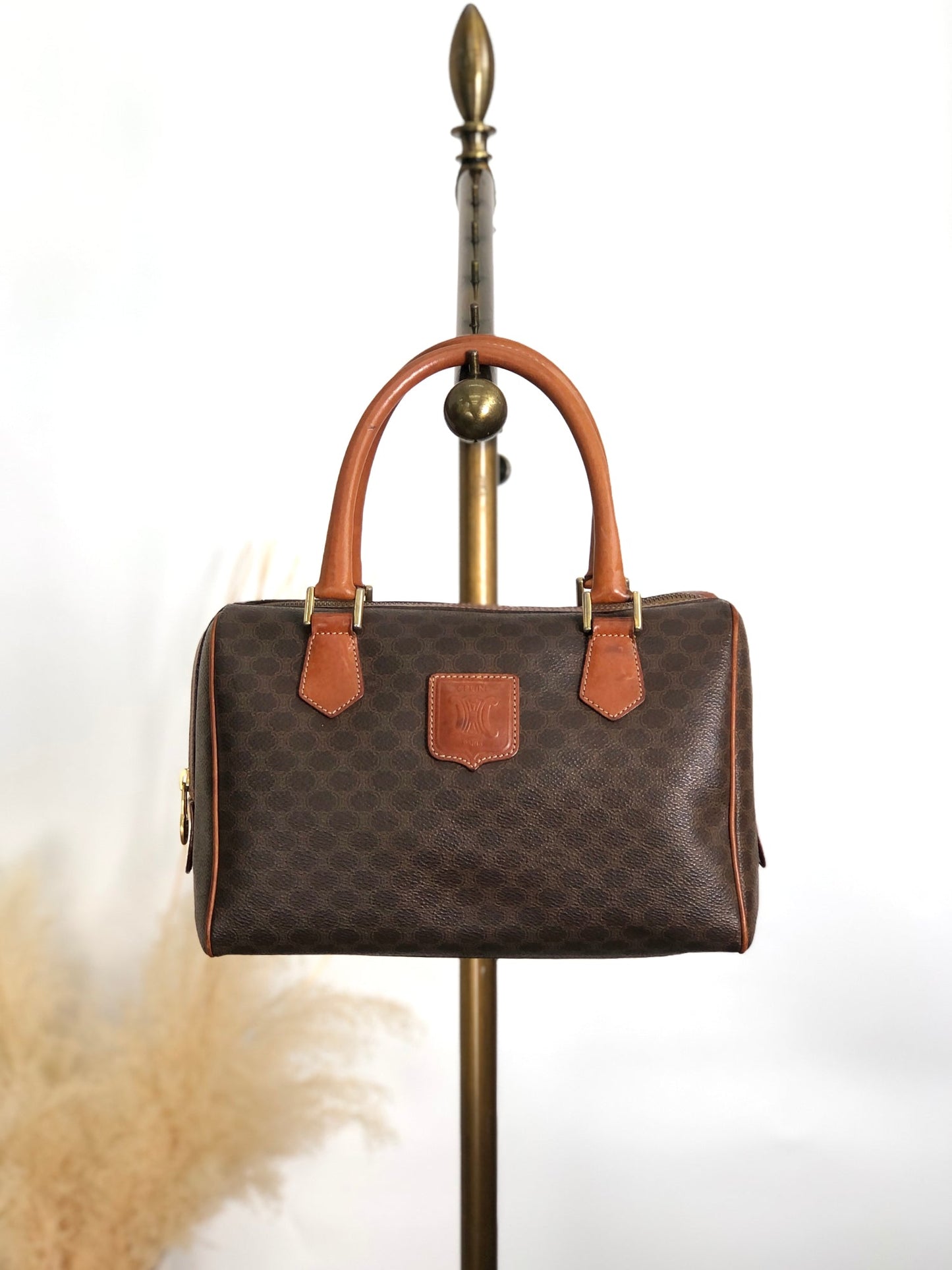 CELINE Small Boston bag Handbag Brown akh2uk