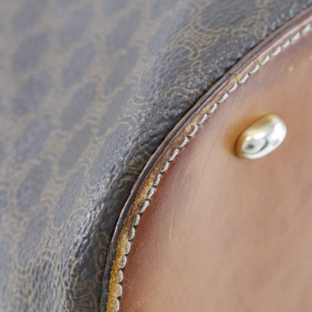 CELINE Handbag PVC Brown Macadam Women