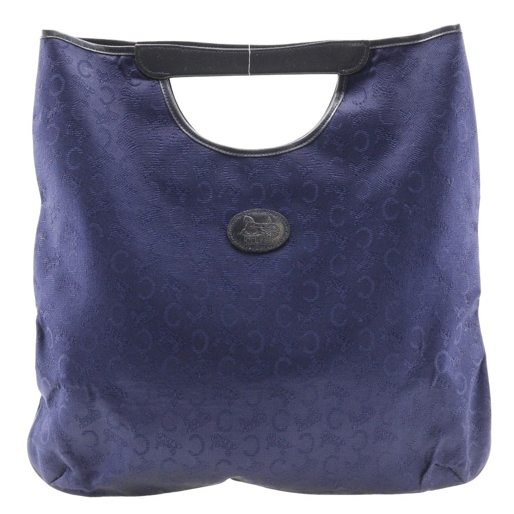 CELINE Handbag leather Navy Women