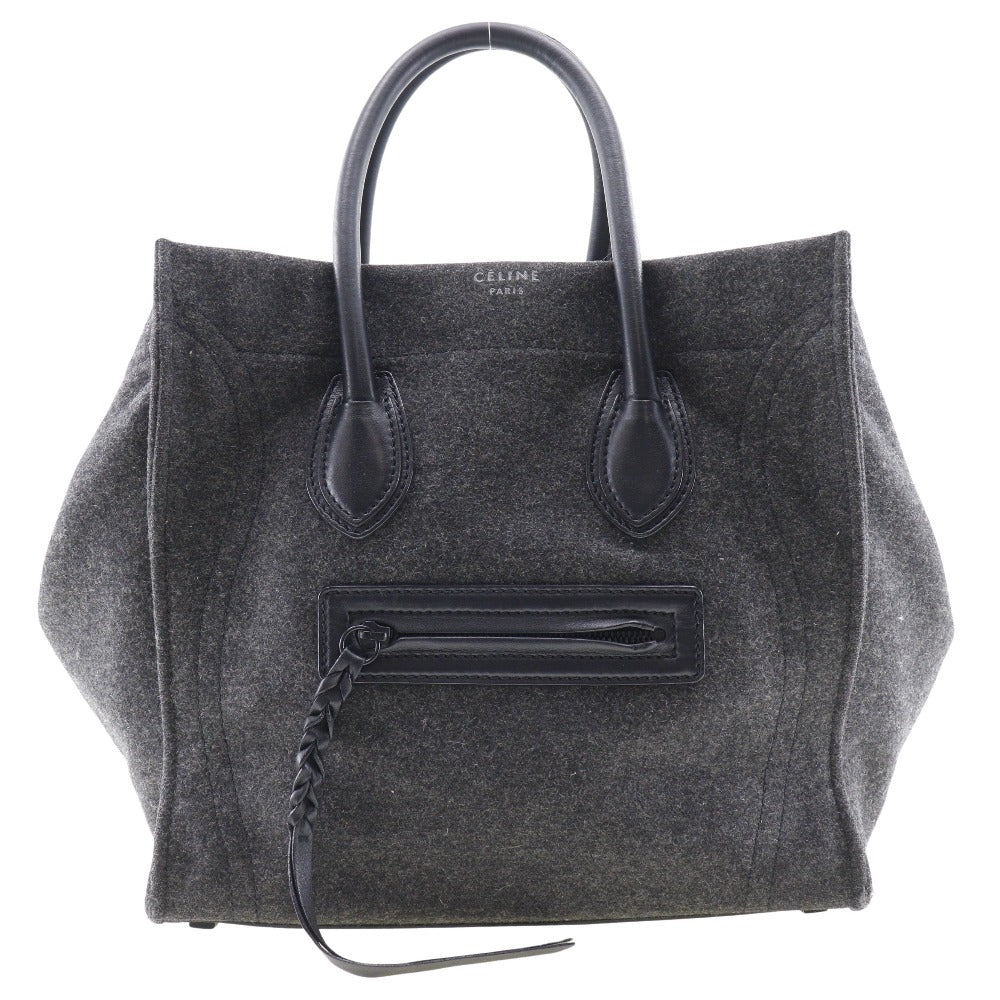 CELINE Tote Bag felt gray Luggage phantom Women