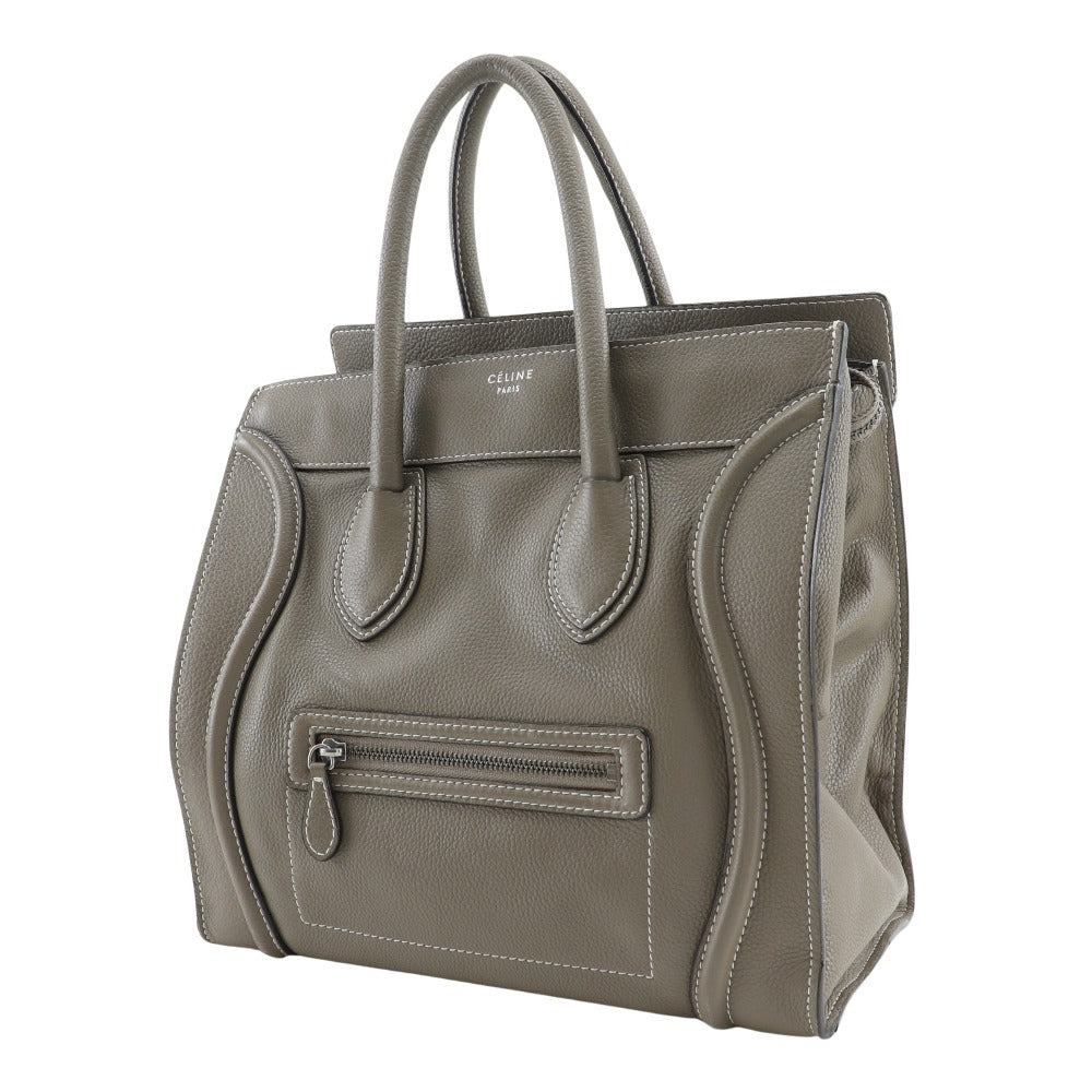 CELINE Tote Bag leather gray Luggage mini Women