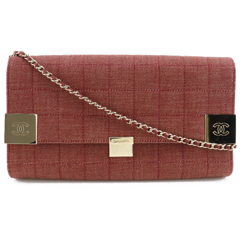 Chanel Cotton Canvas Chain Shoulder Bag