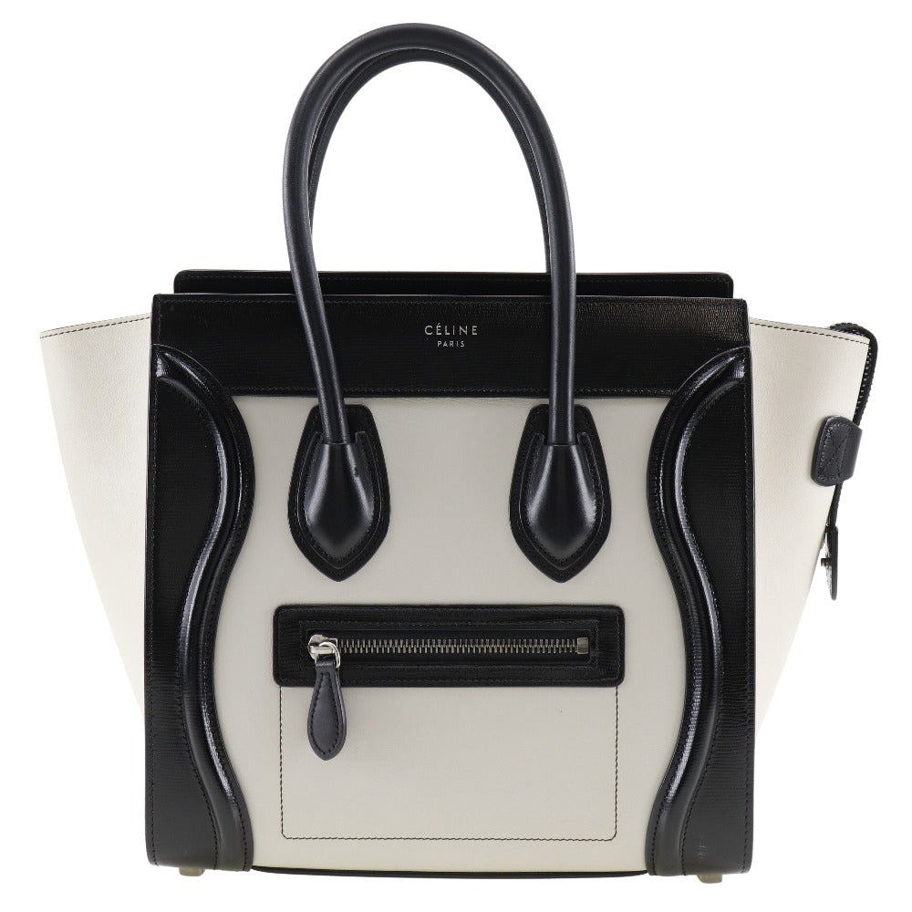 CELINE Tote Bag Calfskin off white Luggage micro Women