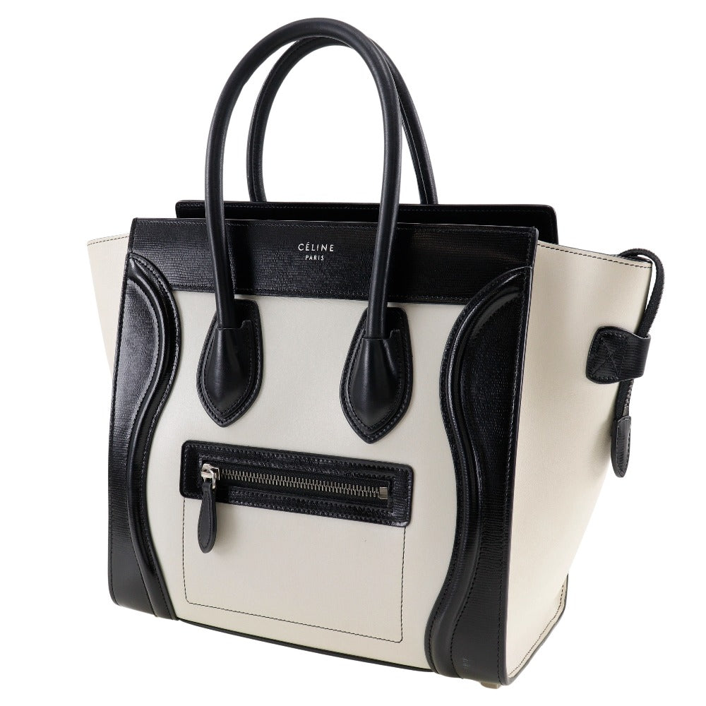 CELINE Tote Bag Calfskin off white Luggage micro Women