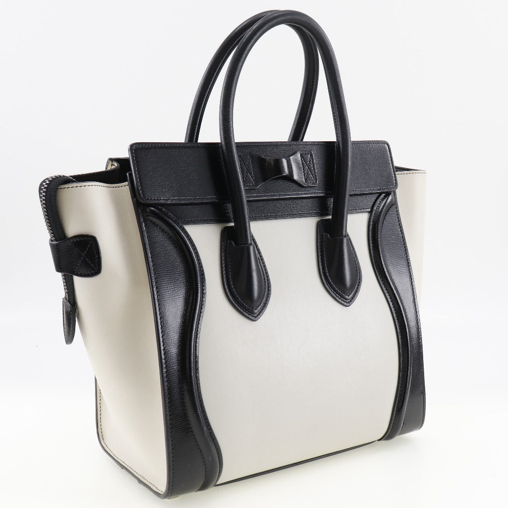 CELINE Tote Bag Calfskin off white Luggage micro Women