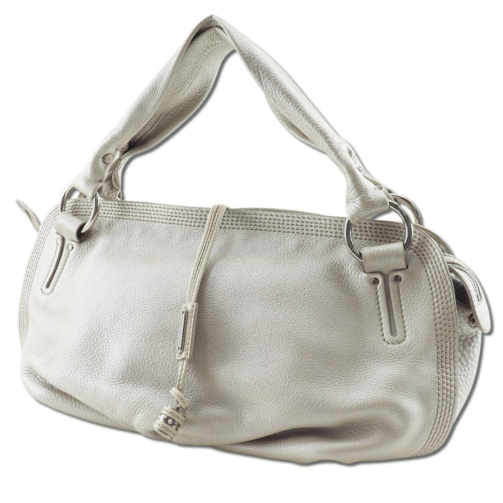 CELINE Shoulder Bag Calfskin beige Women