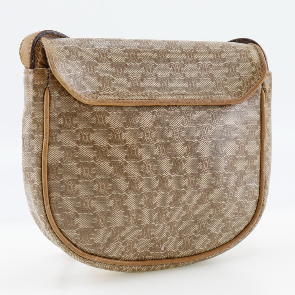 CELINE Shoulder Bag PVC, Leather beige Macadam Old Celine Pochette Women