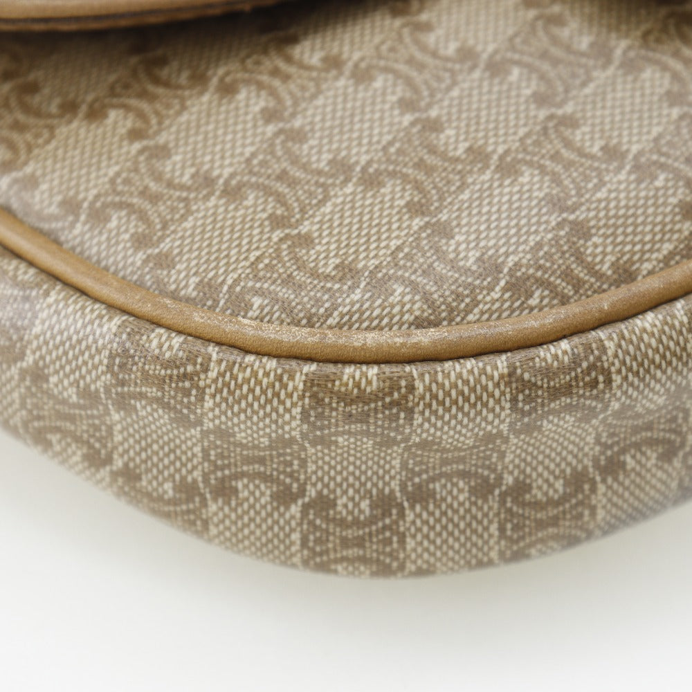 CELINE Shoulder Bag PVC, Leather beige Macadam Old Celine Pochette Women