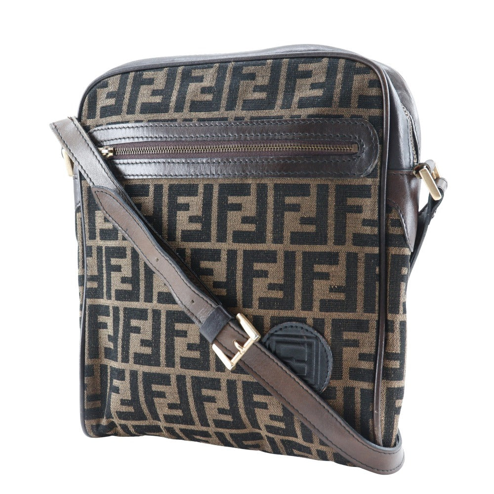 FENDI Shoulder Bag canvas Brown Zucca Women(Unisex)