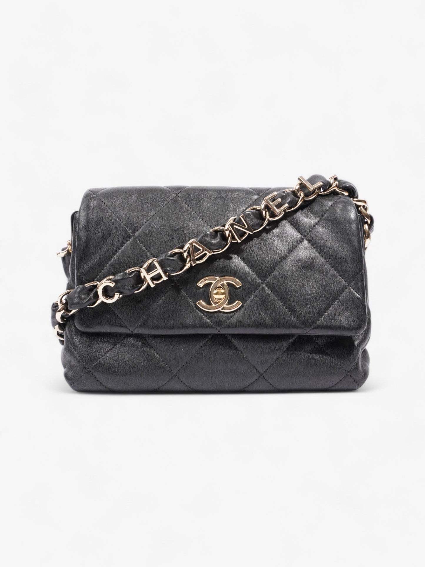 Chanel 19 Flap Black Lambskin Leather