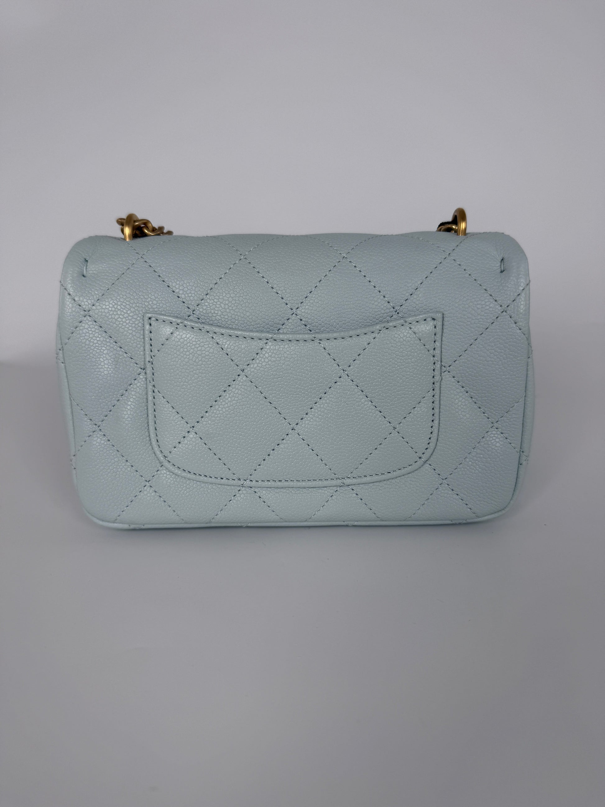 Chanel Mini Rectangular Sweetheart Quilted Caviar Flap Bag - Rovelle Bags