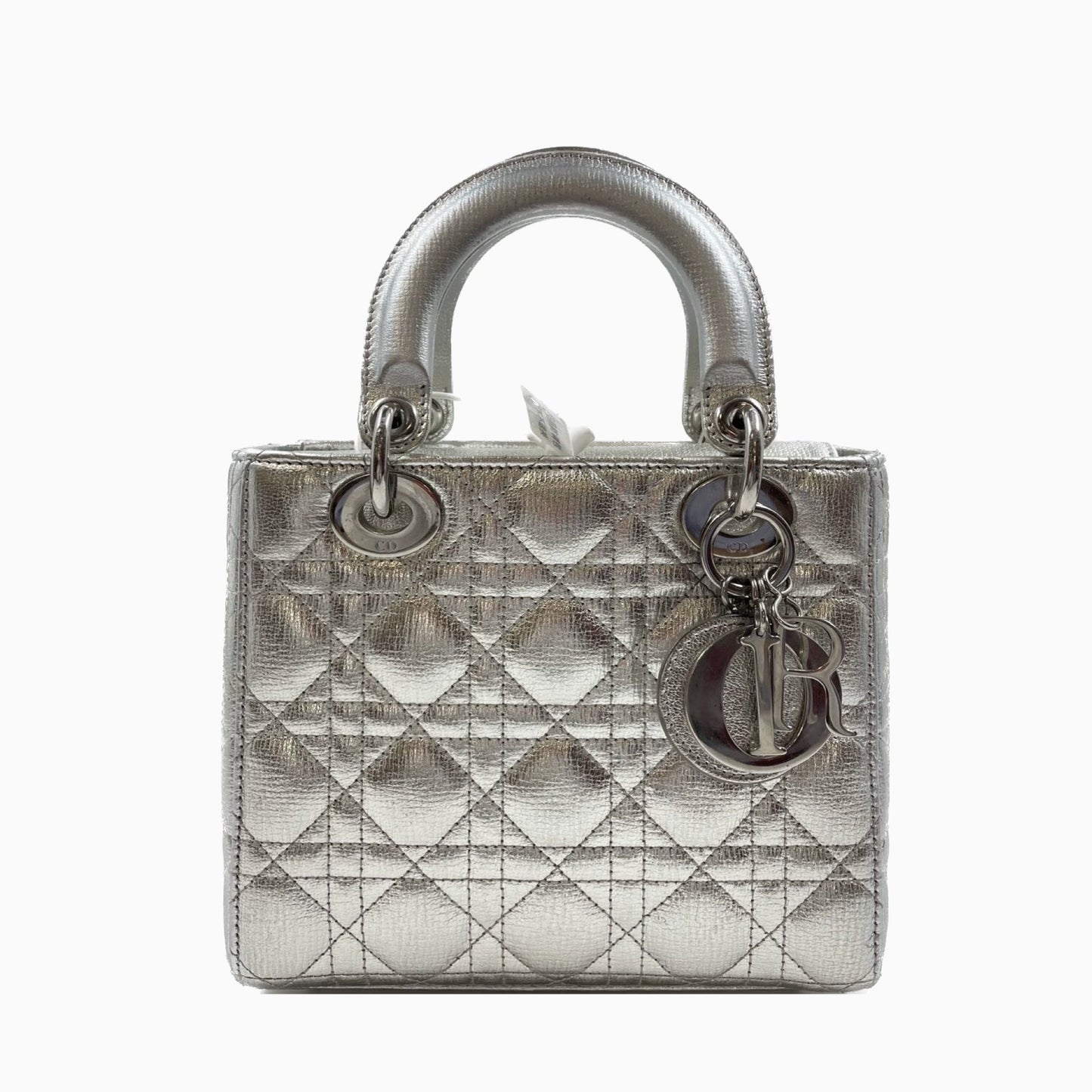 Lady Dior ABCdior Small Silver Cannage Lambskin Handbag