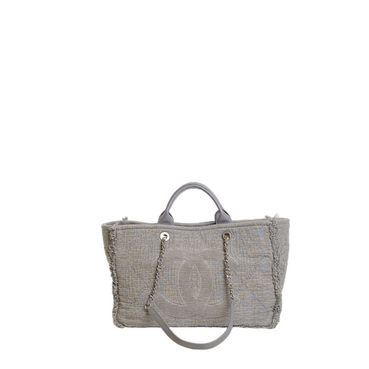 Chanel DEAVILLE TOTE IN GREY Tote Bag - Rovelle Bags
