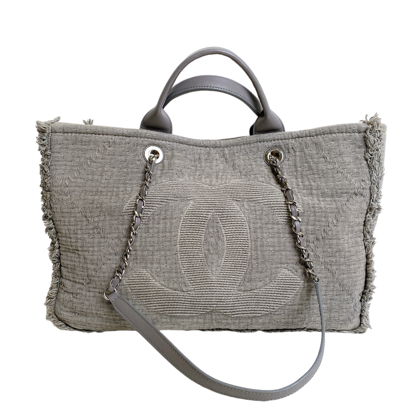 Chanel DEAVILLE TOTE IN GREY Tote Bag - Rovelle Bags