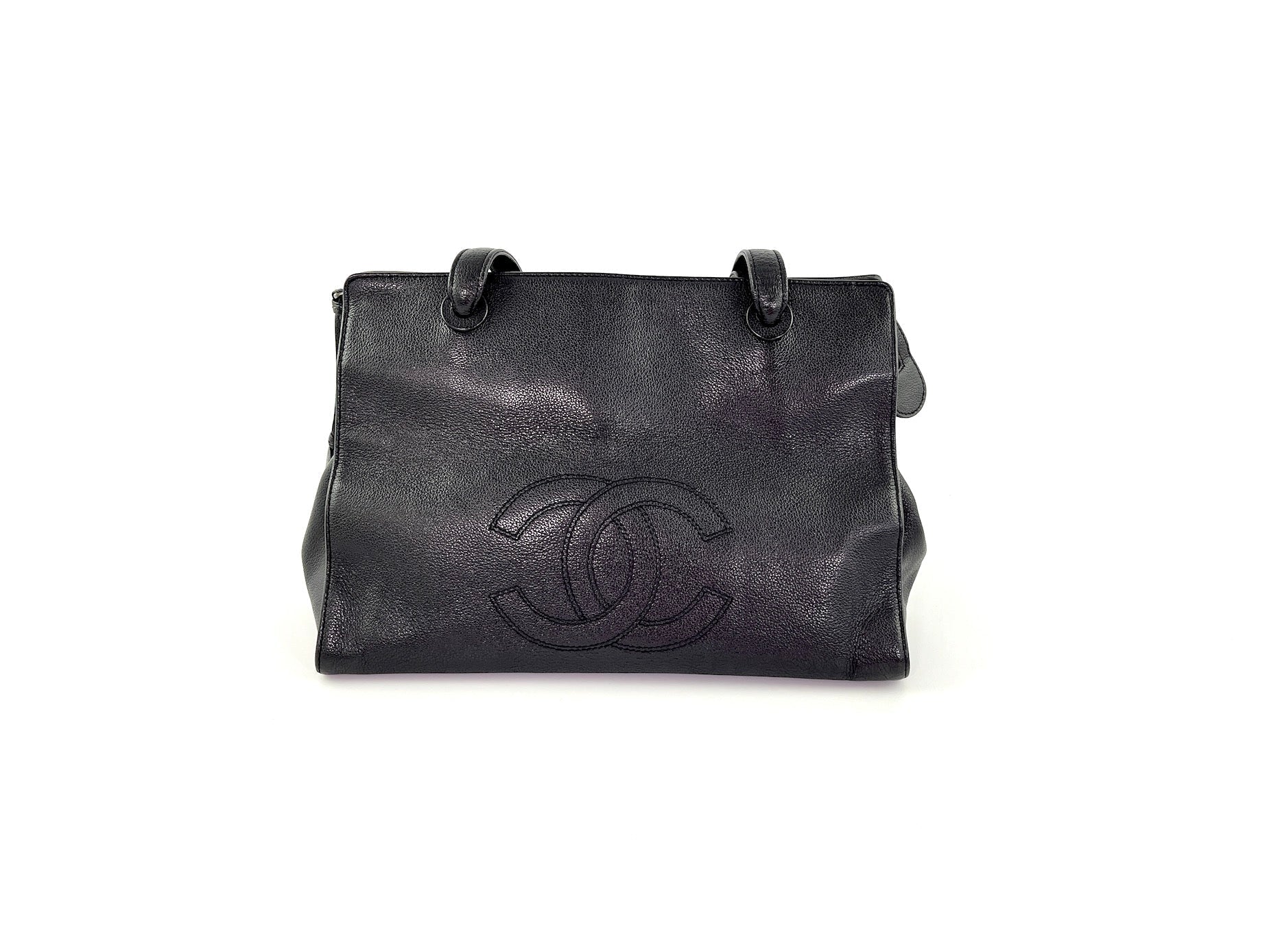 Chanel Black Caviar Timeless 1996 CC Tote Bag - Rovelle Bags