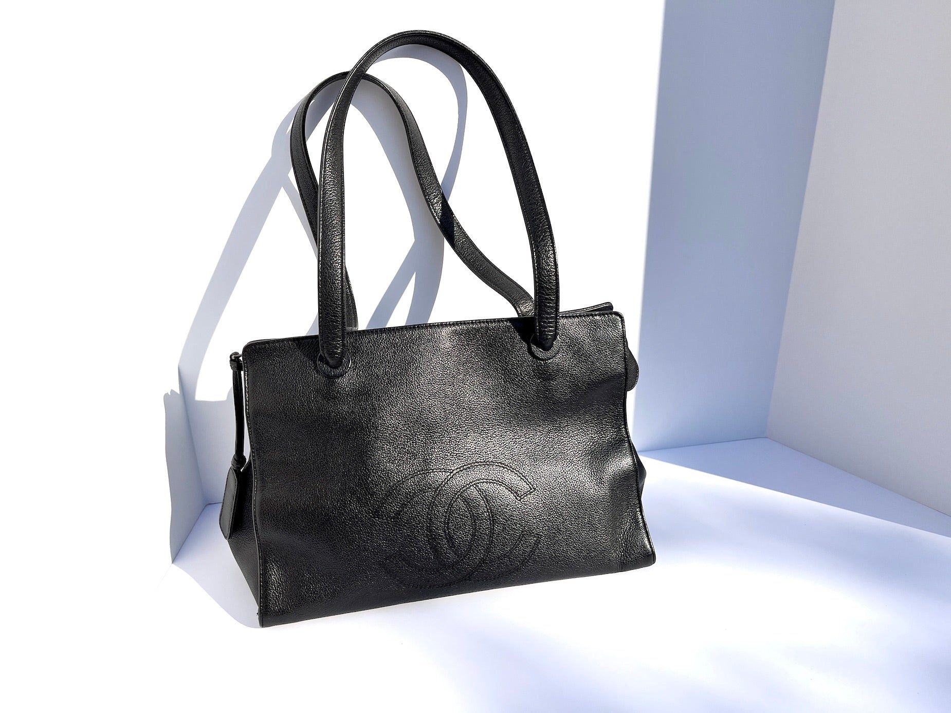 Chanel Black Caviar Timeless 1996 CC Tote Bag - Rovelle Bags