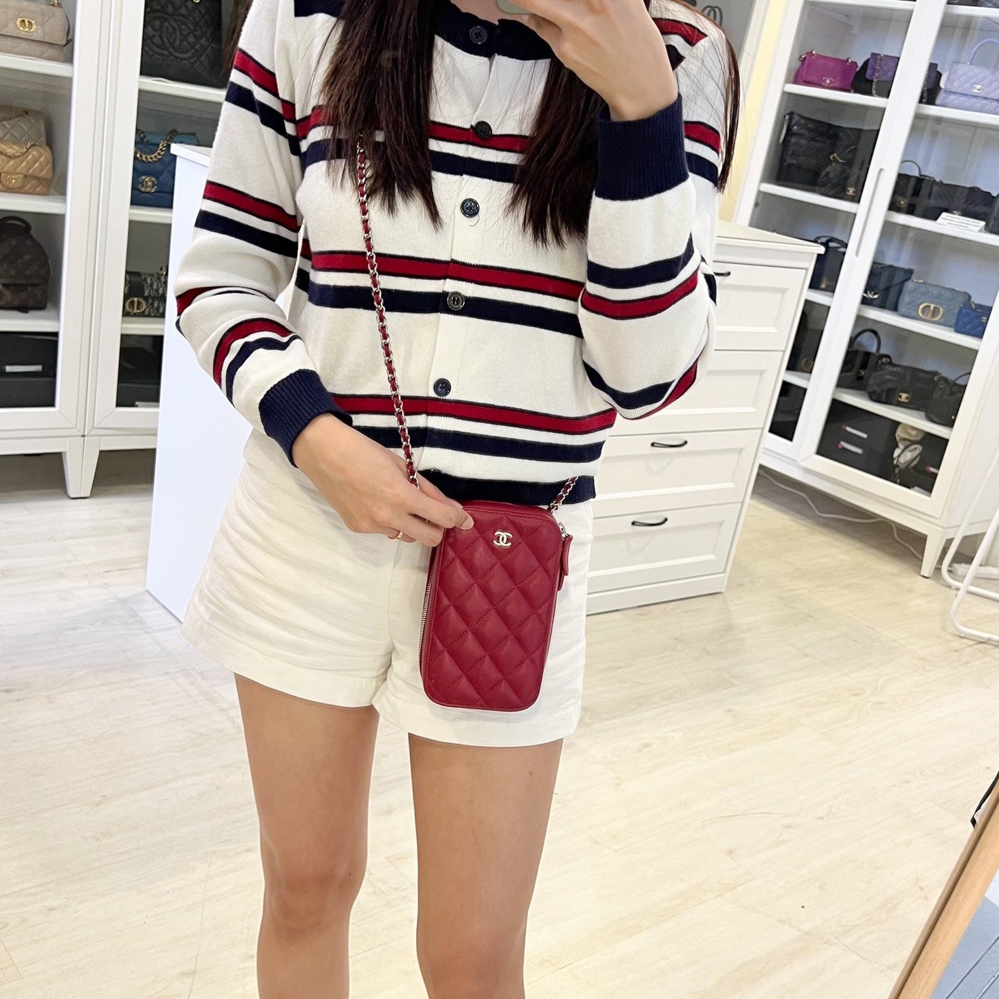 Chanel Vertical Phone Holder / Clutch Clutch Bag - Rovelle Bags