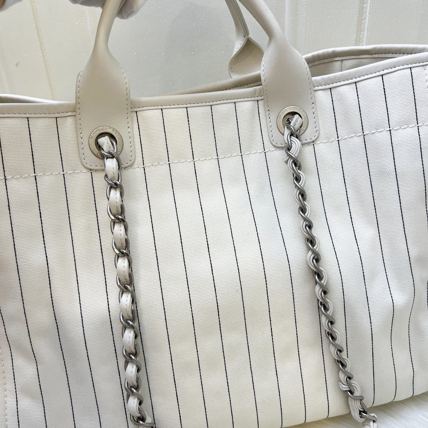 Chanel Medium / Large Deauville Tote Tote Bag - Rovelle Bags