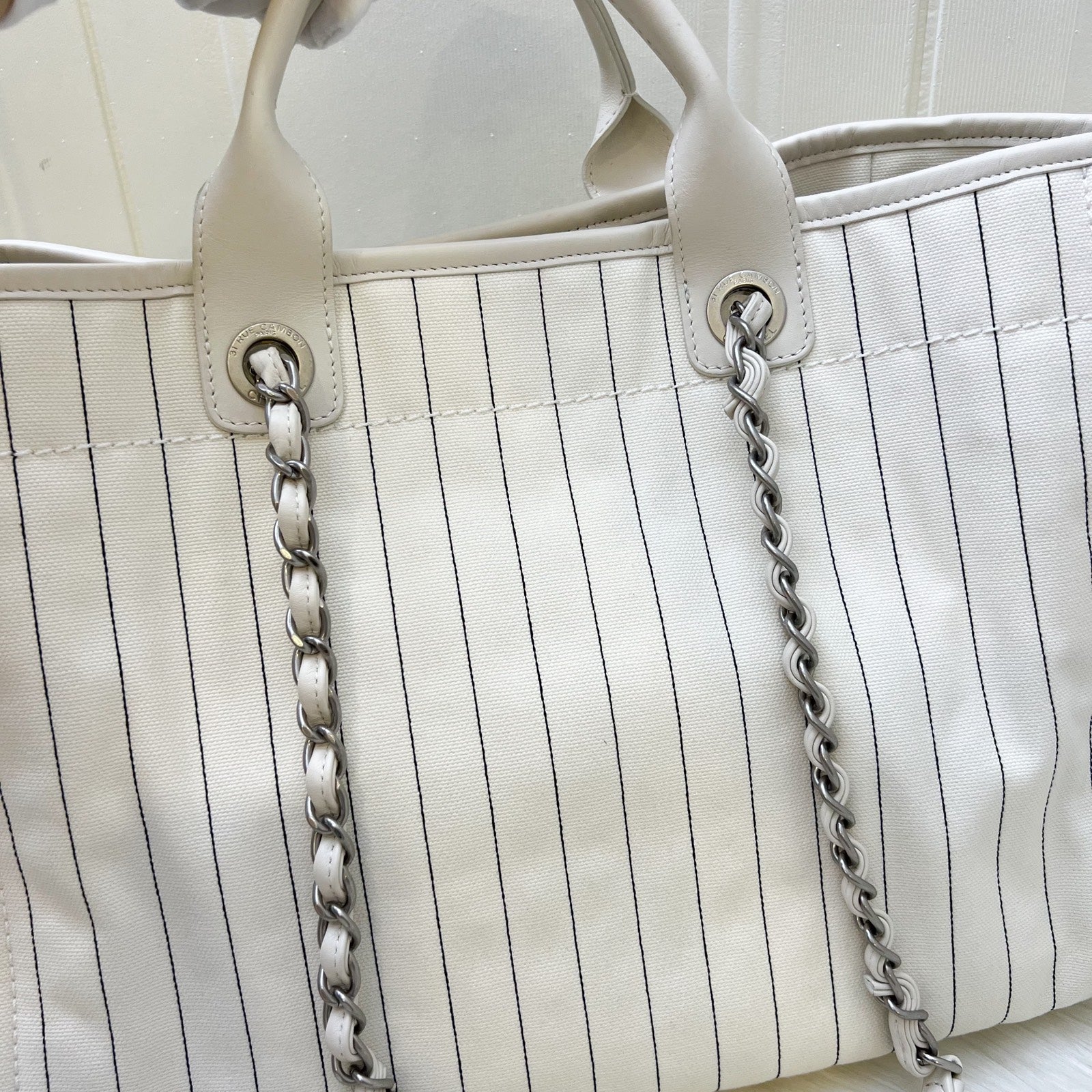 Chanel Medium / Large Deauville Tote Tote Bag - Rovelle Bags