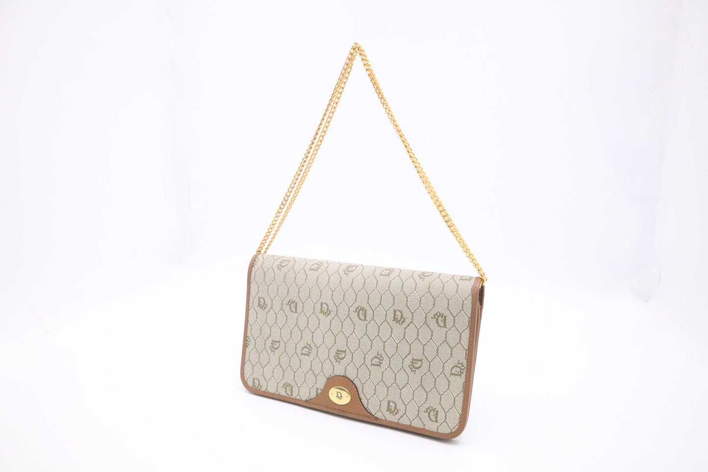 Dior Shoulder Bag in Beige Honeycomb Canvas