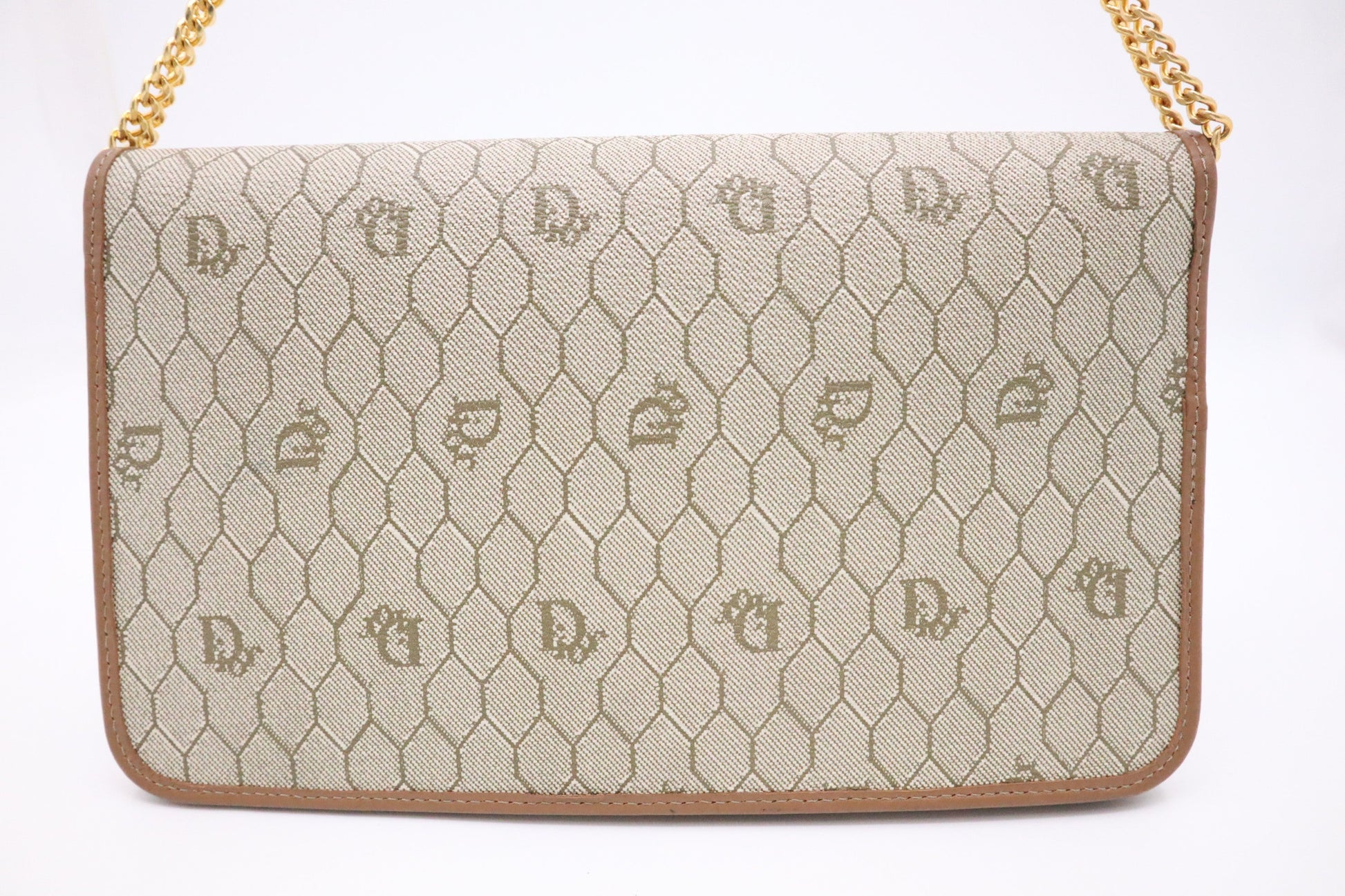 Dior Shoulder Bag in Beige Honeycomb Canvas