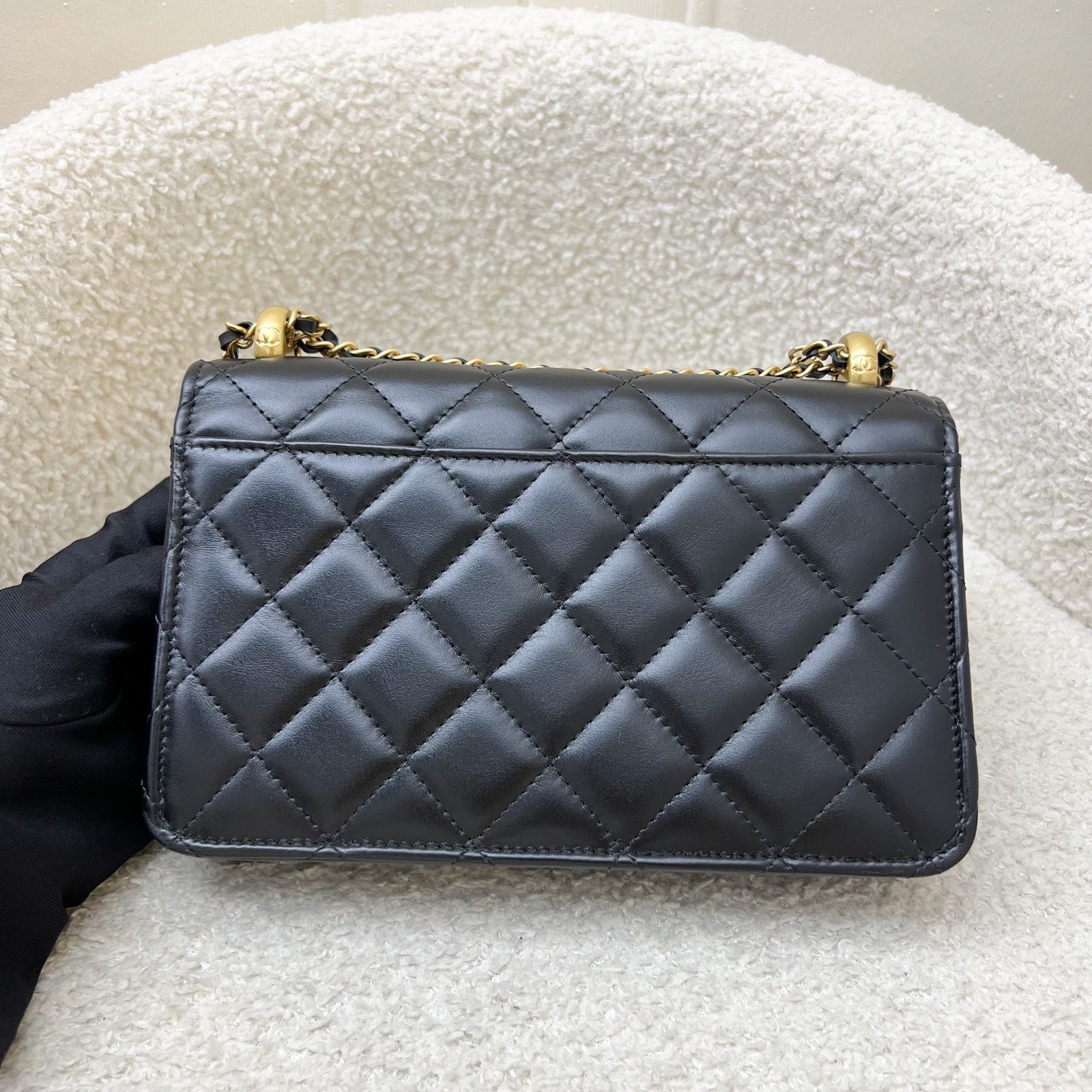 Chanel 24C Double Pearl Adjustable Chain Crossbody Bag - Rovelle Bags