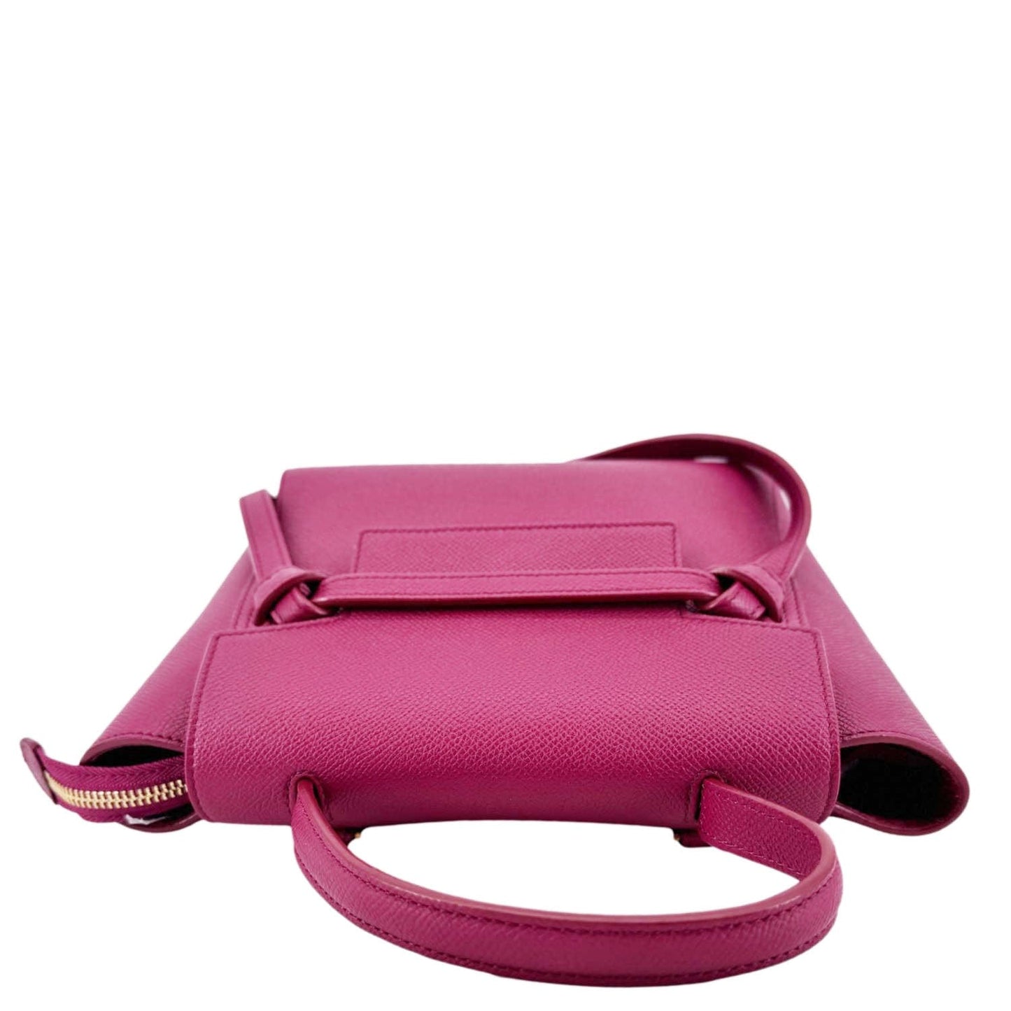 CELINE Micro Belt Grained Calfskin Leather Shoulder Bag Burgundy