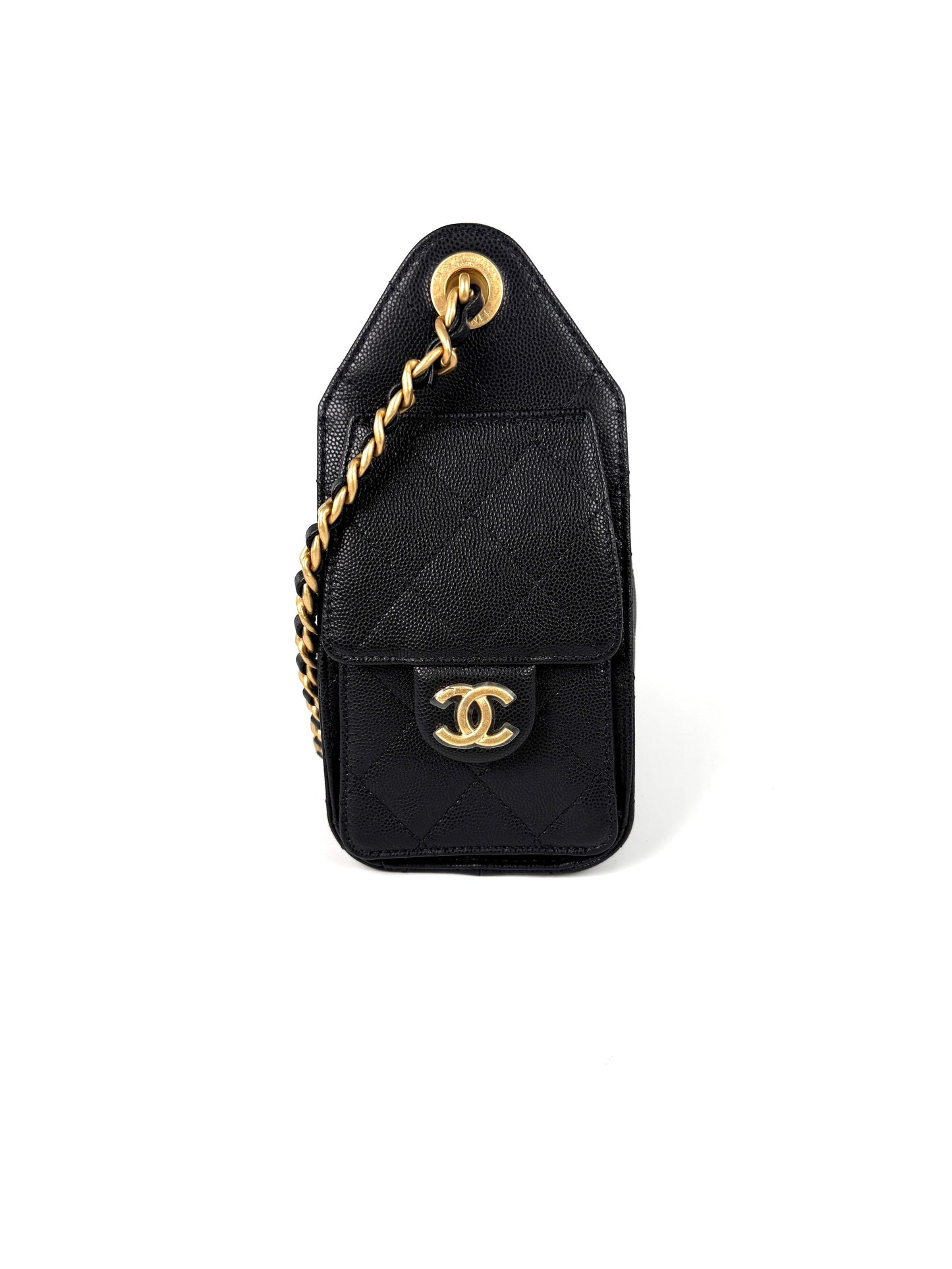 Chanel 25 Mini Black Quilted Caviar Shoulder Bag - Rovelle Bags