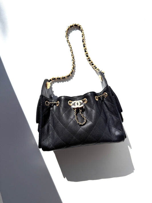 Chanel New CHANEL 25 Mini Black Shoulder Bag - Rovelle Bags