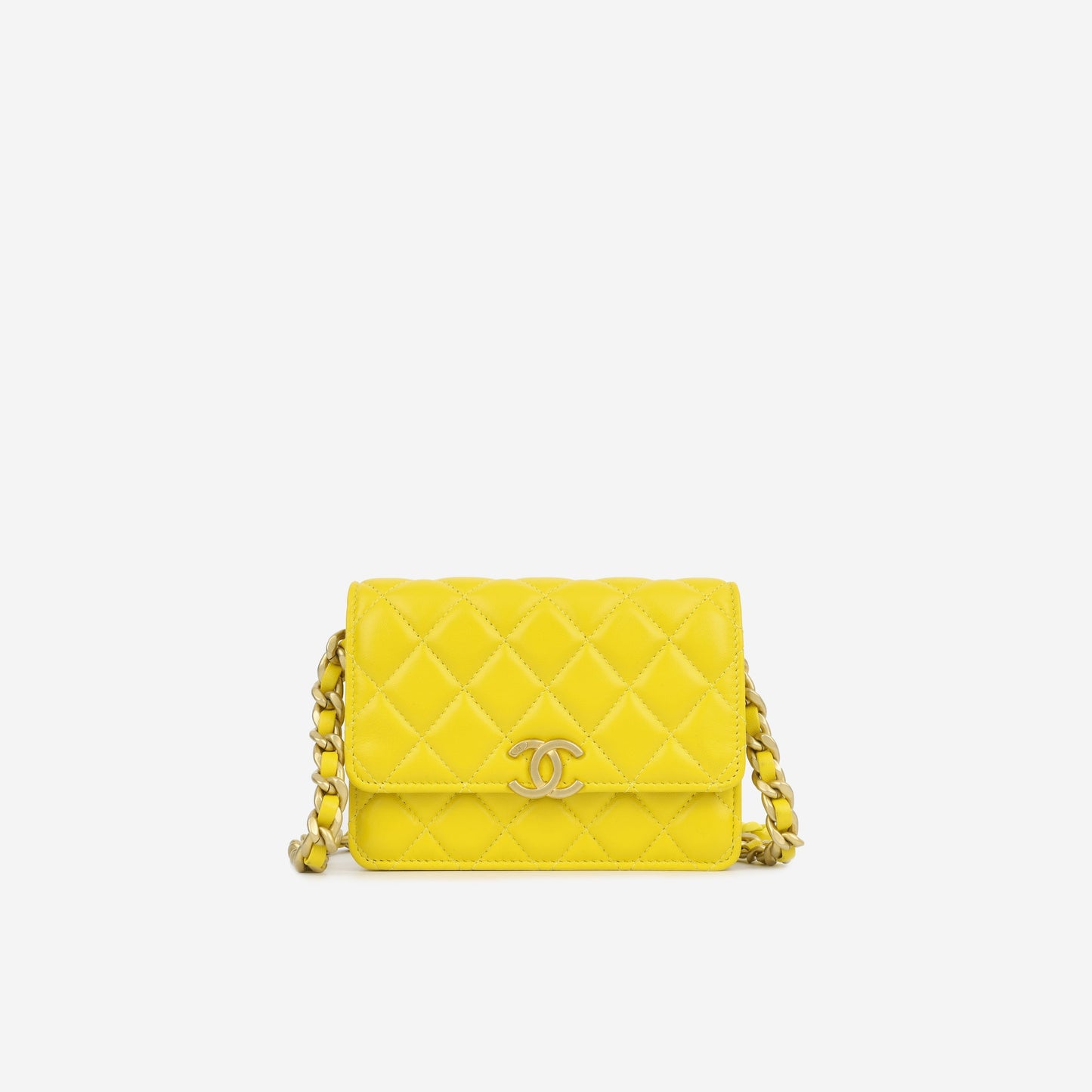 Chanel Seasonal Lacquer Chain Flap - Yellow