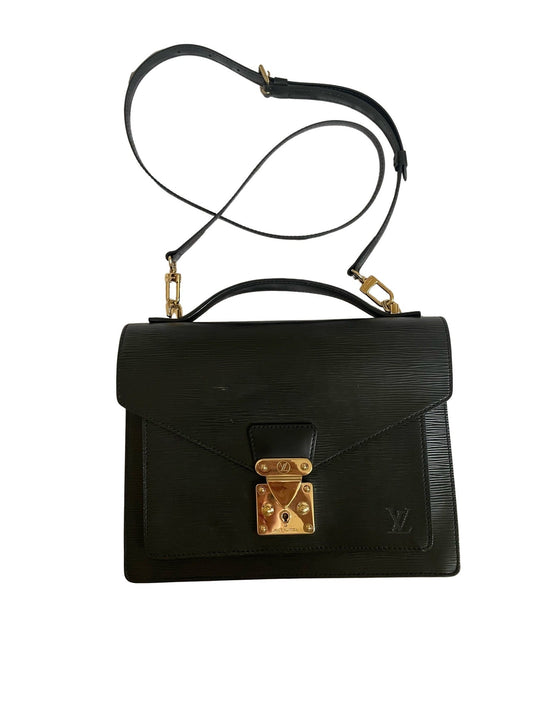 Louis Vuitton Monceau Black Epi Bag