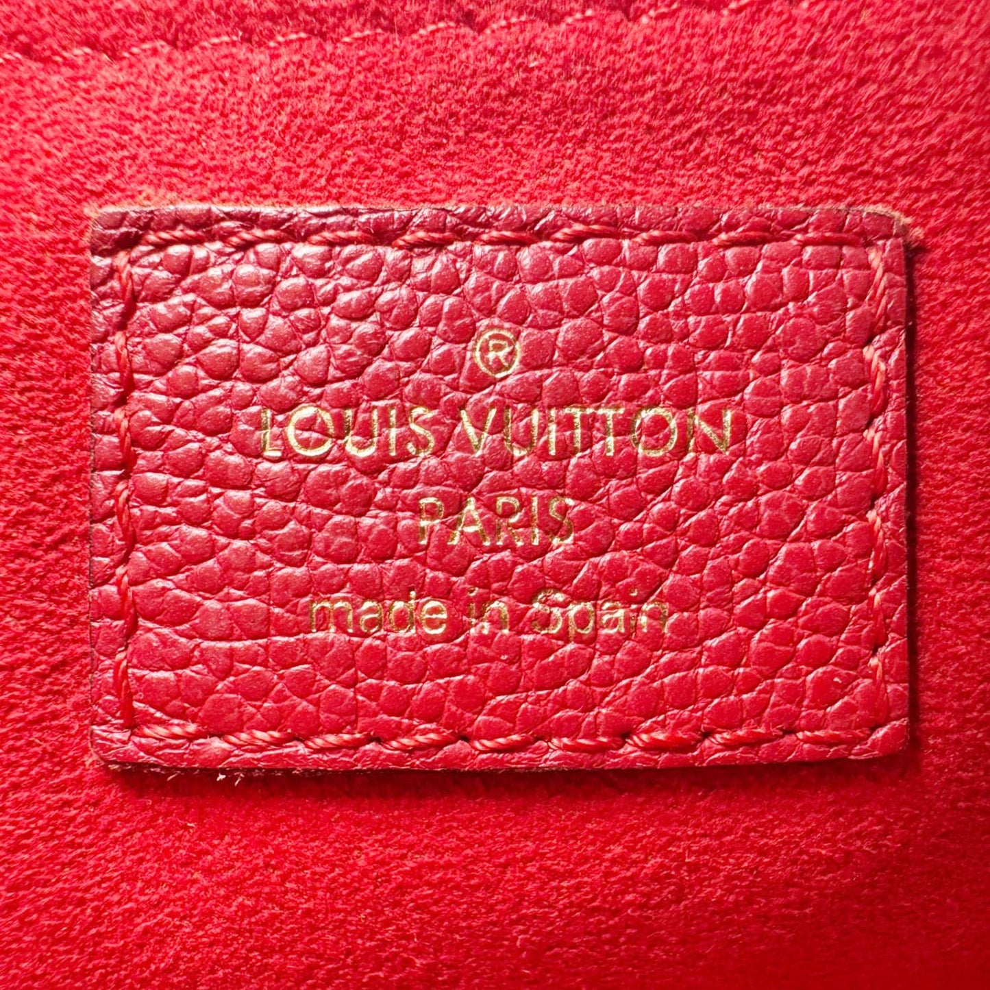 LOUIS VUITTON Saint Placide Monogram Canvas Crossbody Bag Cerise