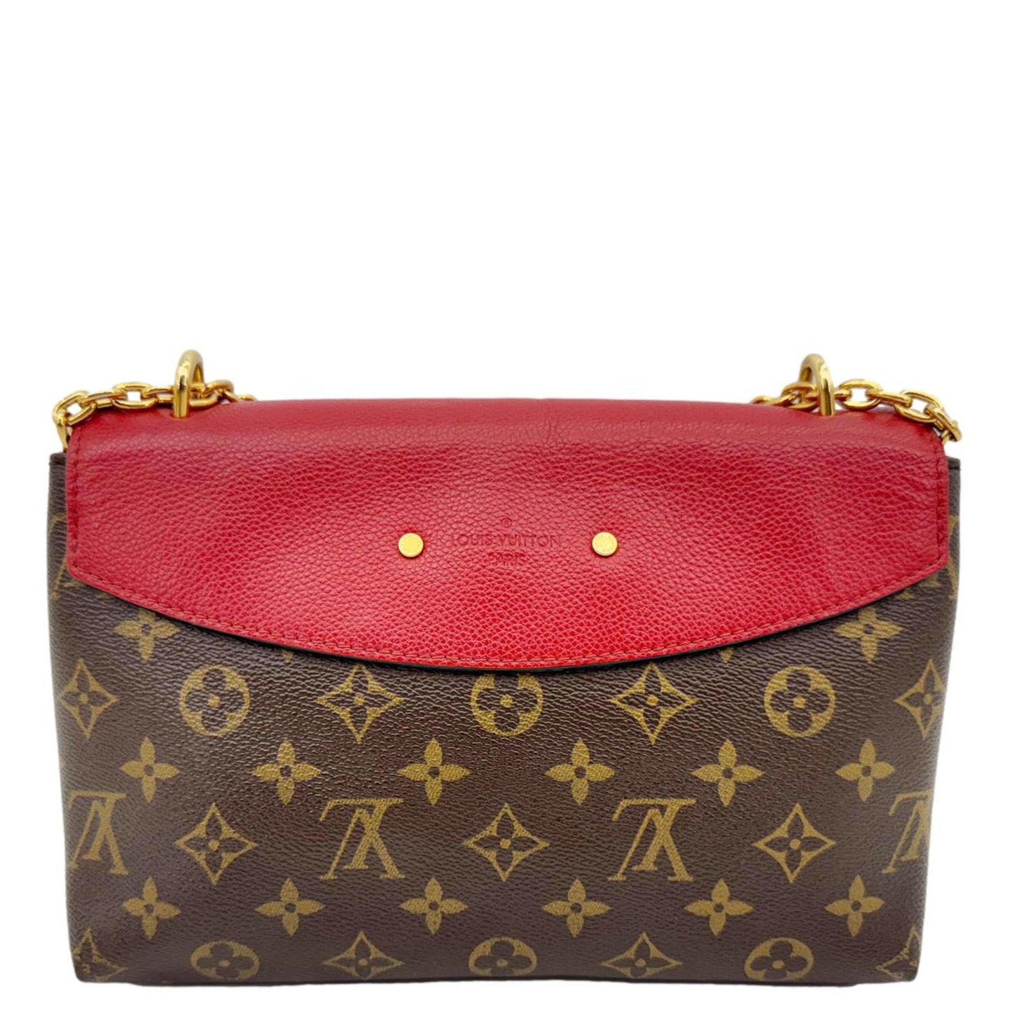 LOUIS VUITTON Saint Placide Monogram Canvas Crossbody Bag Cerise