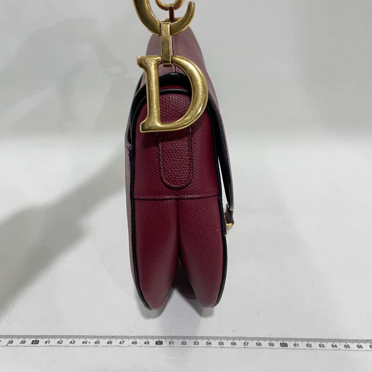 Dior Saddle Red Medium Grained Leather Shoulder Bag