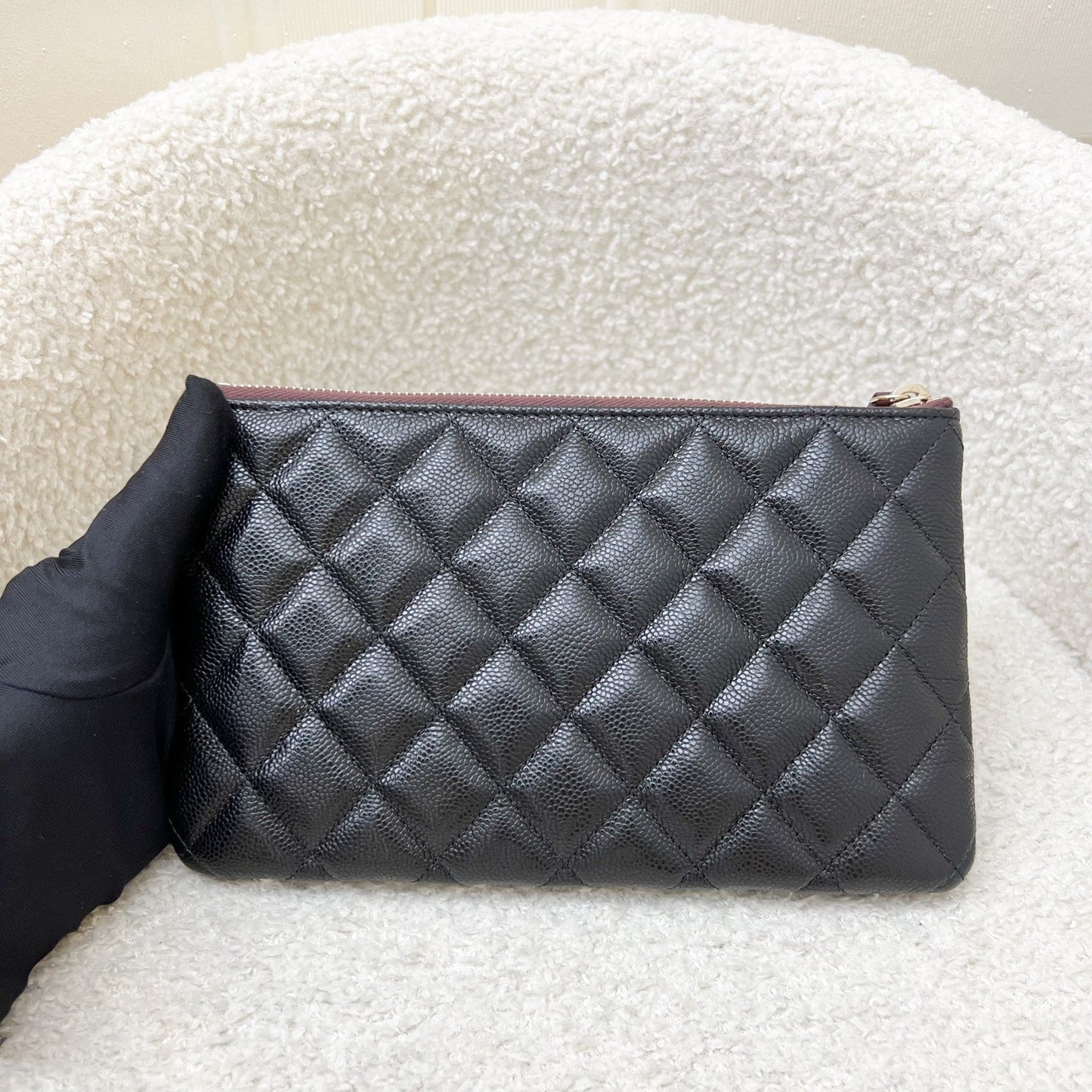Chanel Classic Small O-Case Pouch in Clutch Bag - Rovelle Bags