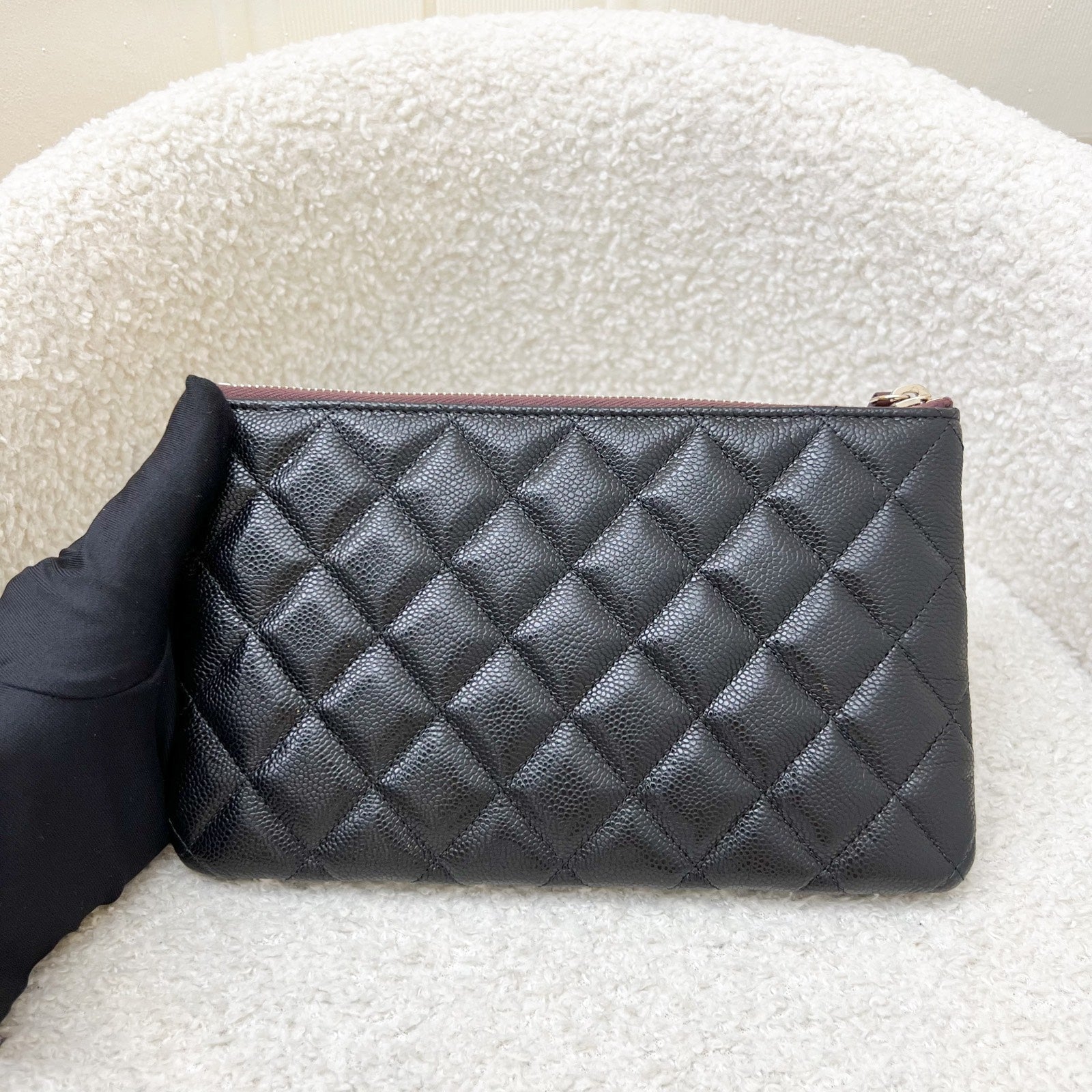Chanel Classic Small O-Case Pouch in Clutch Bag - Rovelle Bags