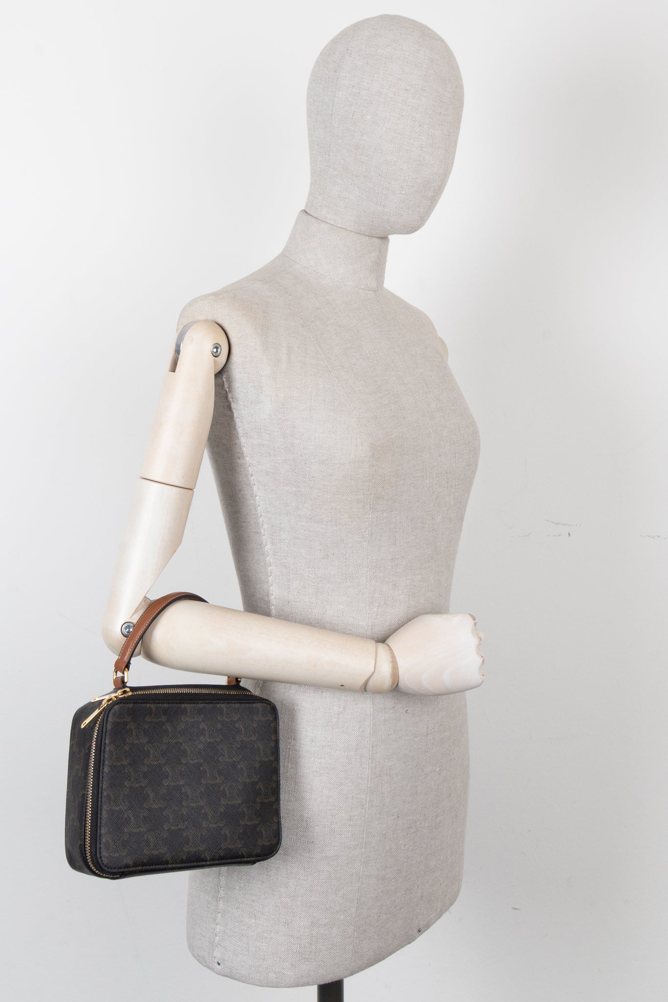 CELINE Triomphe Vanity Case Brown