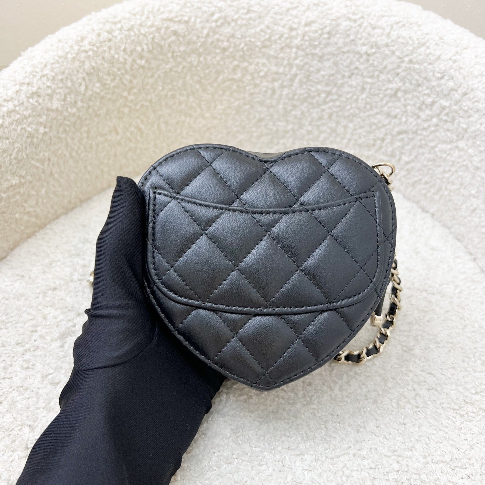 Chanel Mini Heart Clutch with Chain Clutch Bag - Rovelle Bags