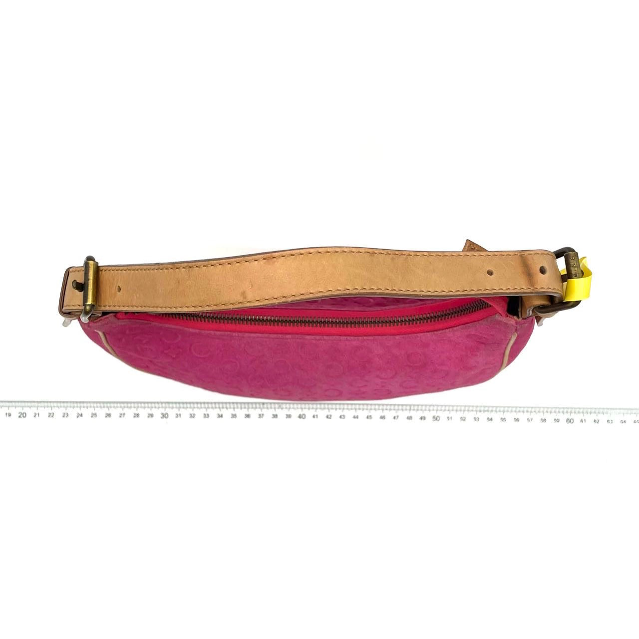 Celine Ava Hobo Pink Fuschia Suede Leather Shoulder Bag