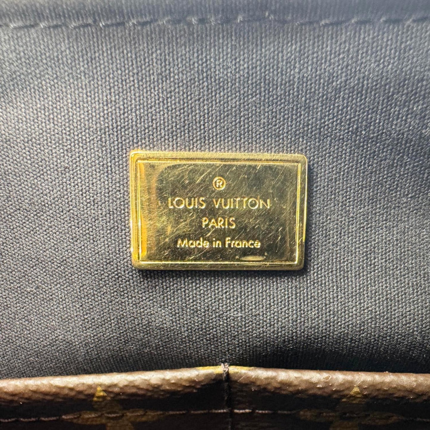 LOUIS VUITTON Miroir Vernis Leather Tote Shoulder Bag Black