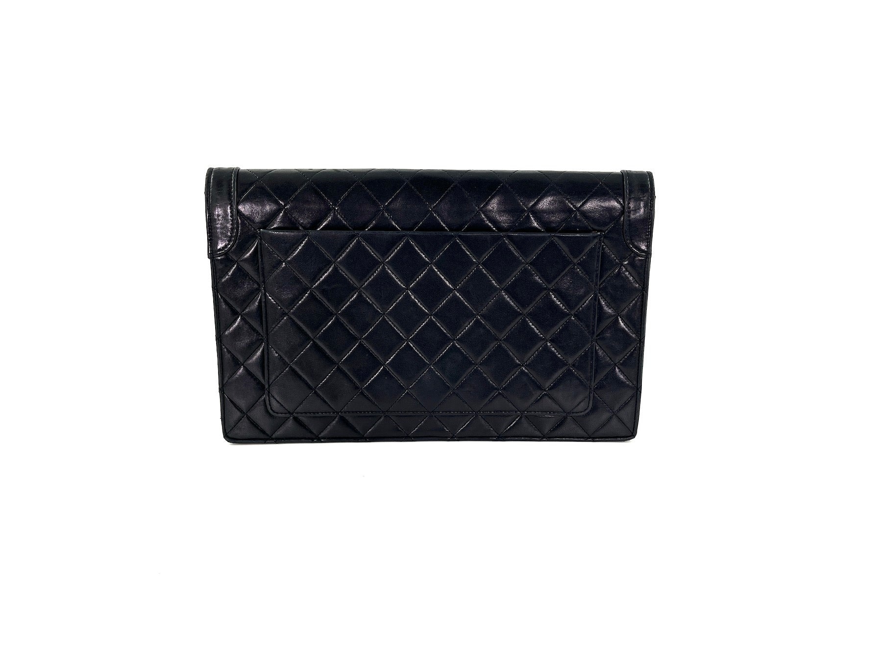 Chanel Black Leather Quilted Flap Flap Bag - Rovelle Bags