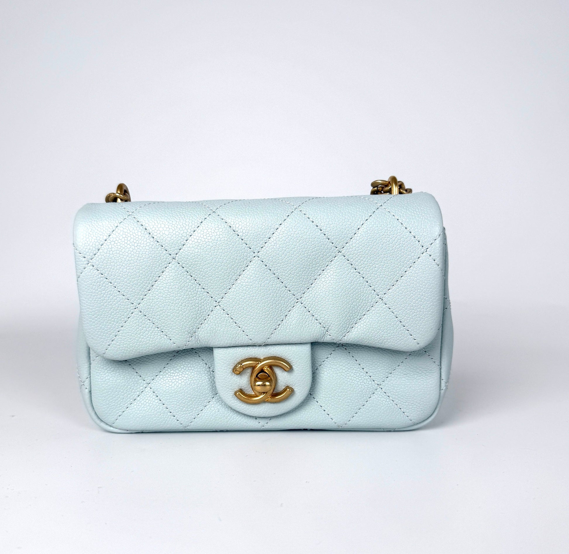 Chanel Mini Rectangular Sweetheart Quilted Caviar Flap Bag - Rovelle Bags