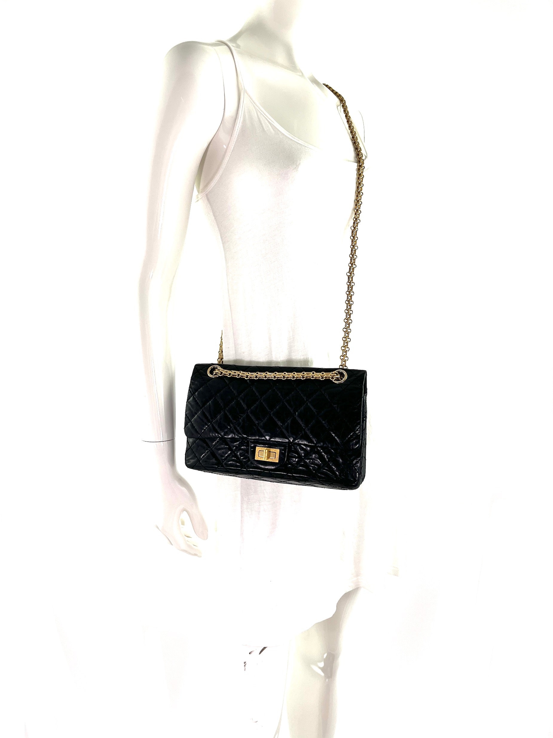Chanel Black 225 2005 Reissue 2.55 Shoulder Bag - Rovelle Bags
