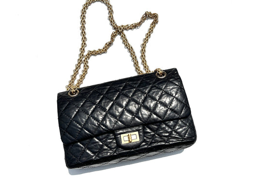 Chanel Black 225 2005 Reissue 2.55 Crossbody Bag - Rovelle Bags