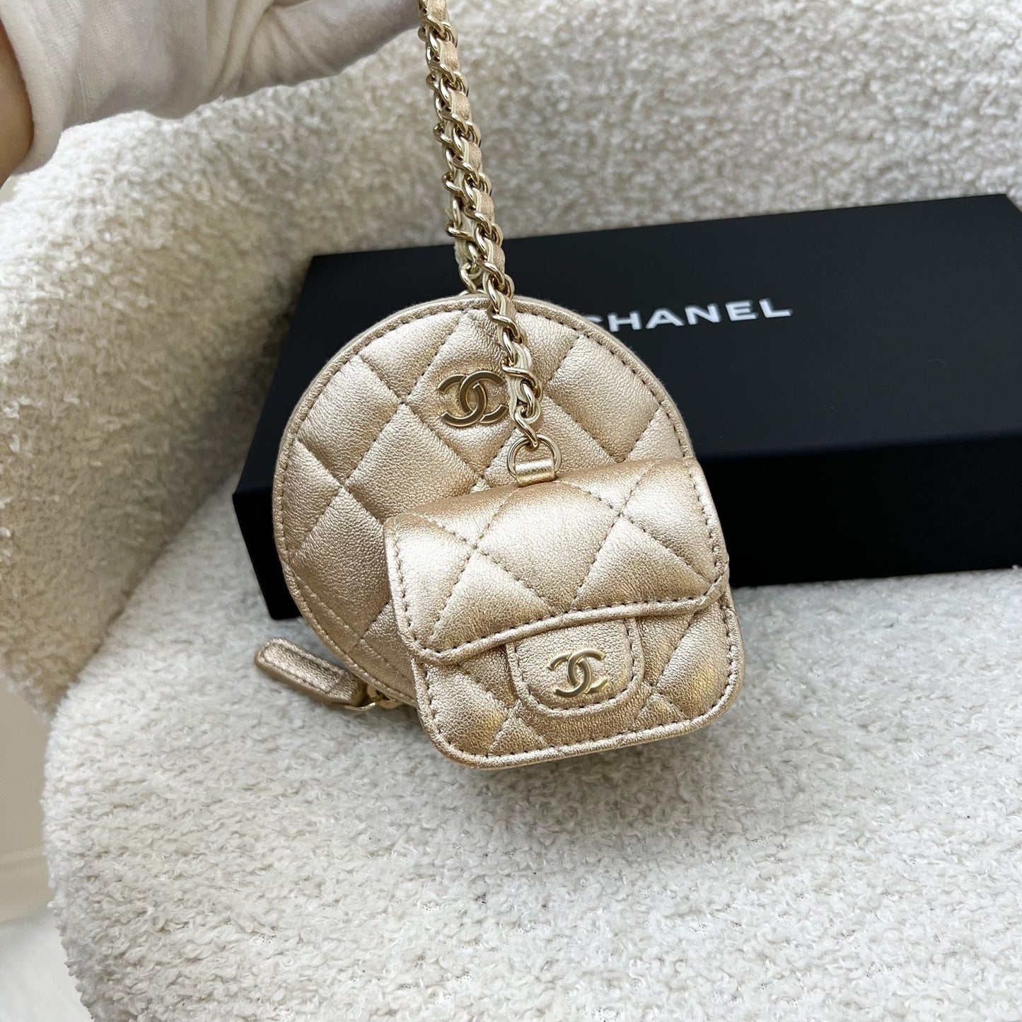 Chanel 2024 VIP Gift Round Pouch Handbag - Rovelle Bags