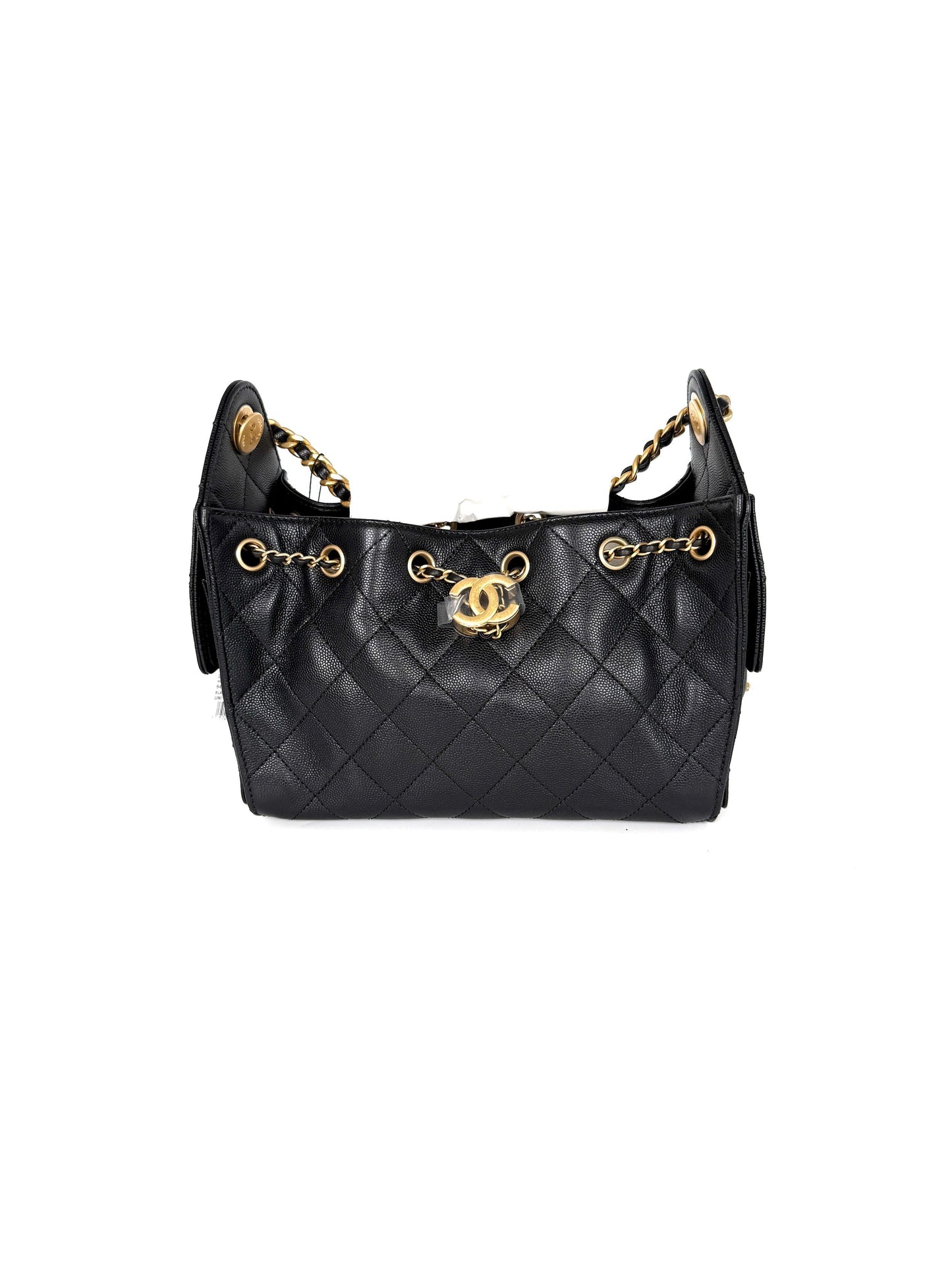 Chanel 25 Mini Black Quilted Caviar Shoulder Bag - Rovelle Bags
