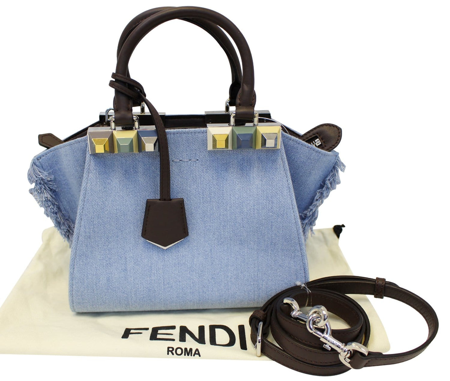 Fendi Tote Leather Red Tote Bag Style 20