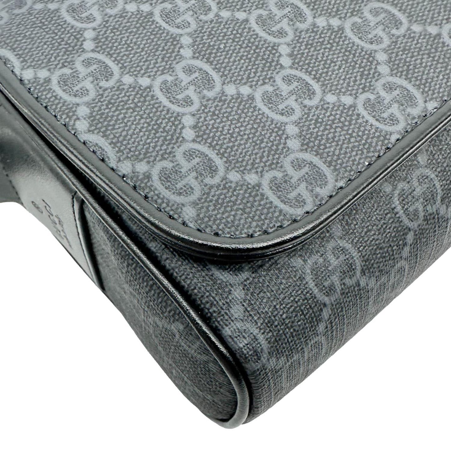 GUCCI Mini GG Supreme Canvas Messenger Bag Black 791741