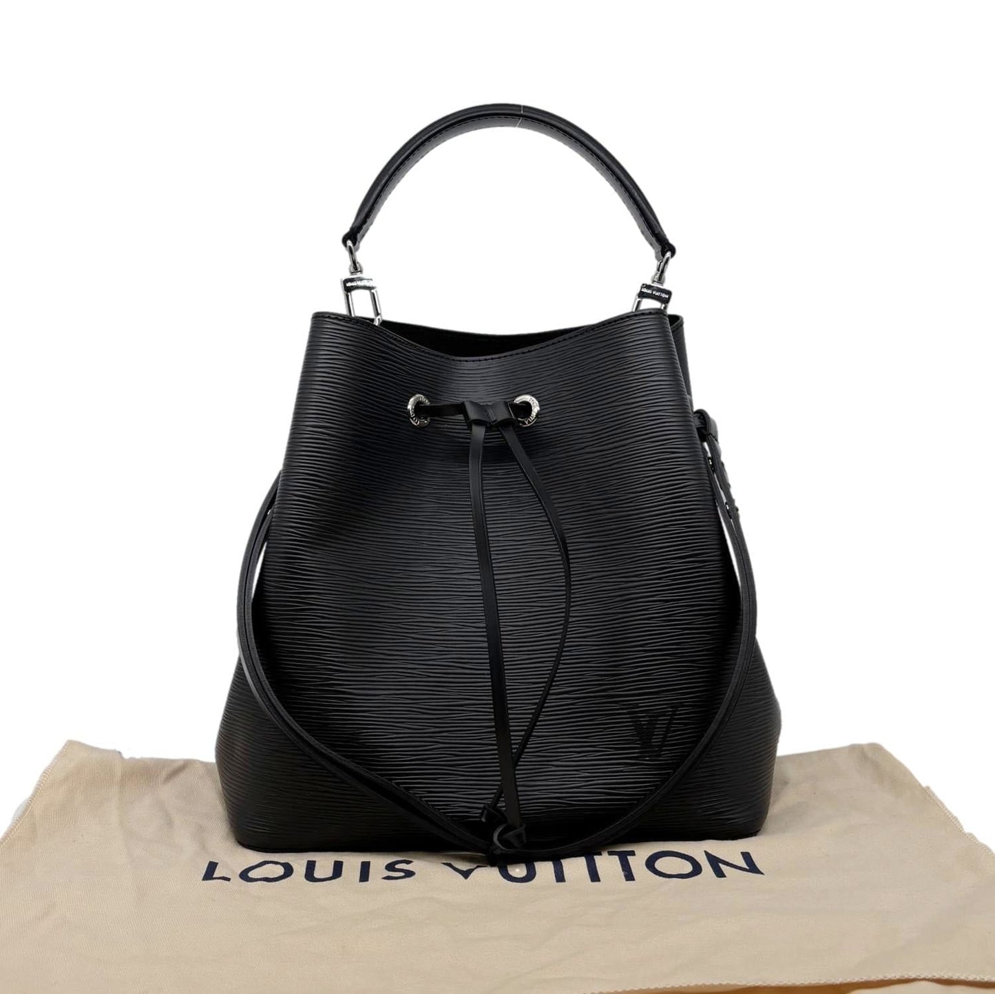 LOUIS VUITTON NeoNoe Epi Leather Shoulder Bag Black