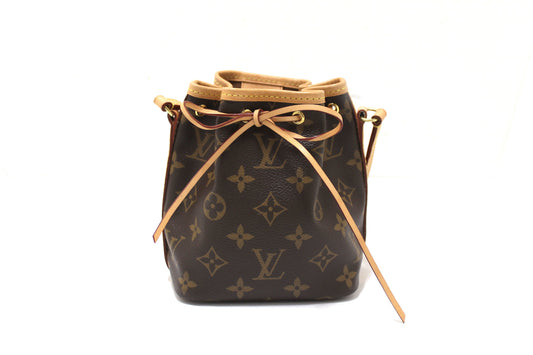Louis Vuitton Classic Monogram Nano Noe Messenger Bag | Italystation.com - Shop Now at italystation.com